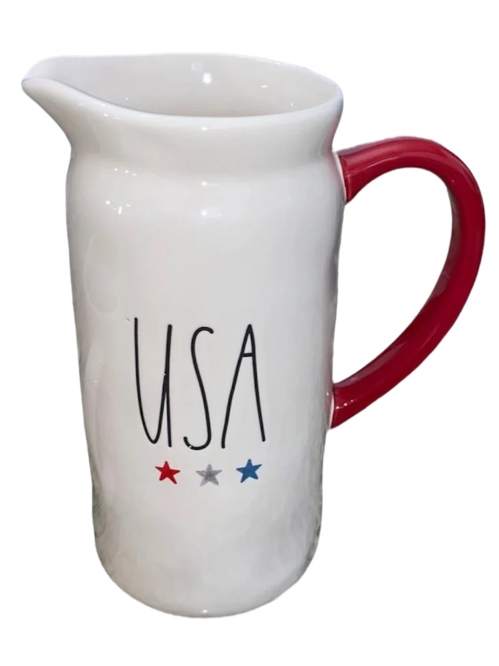Rae Dunn USA Watercolor Stars Pitcher